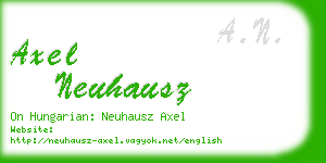 axel neuhausz business card